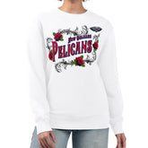 NBA - New Orleans Pelicans G-III 4Her by Carl Banks Women's Roses Fleece Tri-Blend Sweatshirt - White
