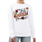 NBA - New York Knicks G-III 4Her by Carl Banks Women's Roses Fleece Tri-Blend Sweatshirt - White