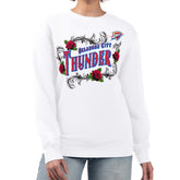 NBA - Oklahoma City Thunder G-III 4Her by Carl Banks Women's Roses Fleece Tri-Blend Sweatshirt - White