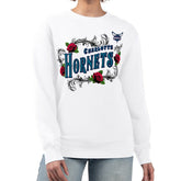 NBA - Charlotte Hornets G-III 4Her by Carl Banks Women's Roses Fleece Tri-Blend Sweatshirt - White
