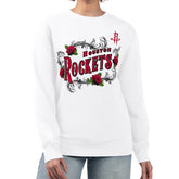 NBA - Houston Rockets G-III 4Her by Carl Banks Women's Roses Fleece Tri-Blend Sweatshirt - White