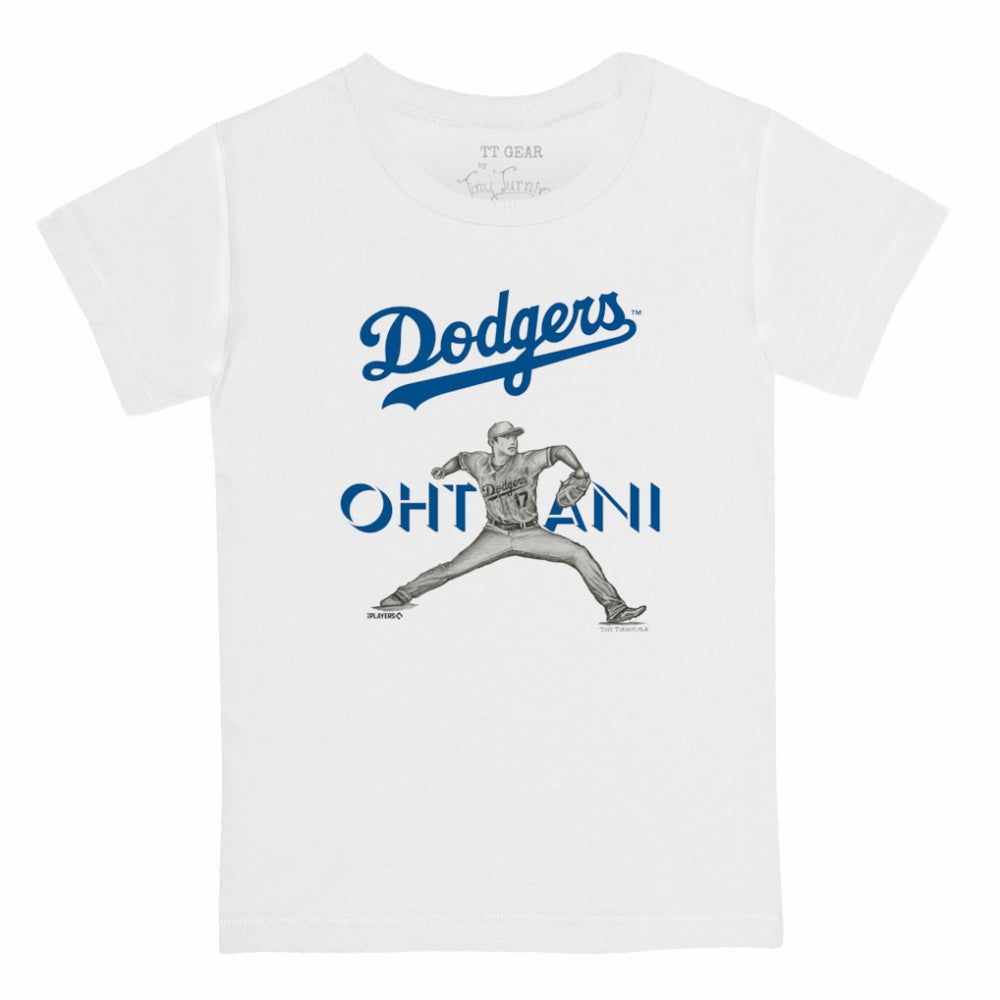 Shohei Ohtani Los Angeles Dodgers Tiny Turnip Youth Pitch Graphic T-Shirt On Sale