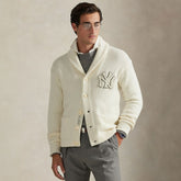 New York Yankees Polo Ralph Lauren Wool Shawl Button-Up Cardigan Near Me