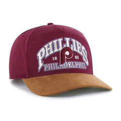 Philadelphia Phillies '47 Cooperstown Break Wood Suede Hitch Adjustable Hat On Sale