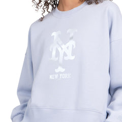 New York Mets Starter Women's Pastels Boxy Fleece Sweatshirt Sale