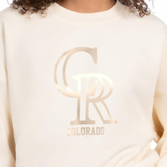Colorado Rockies Starter Women's Pastels Boxy Fleece Sweatshirt Online