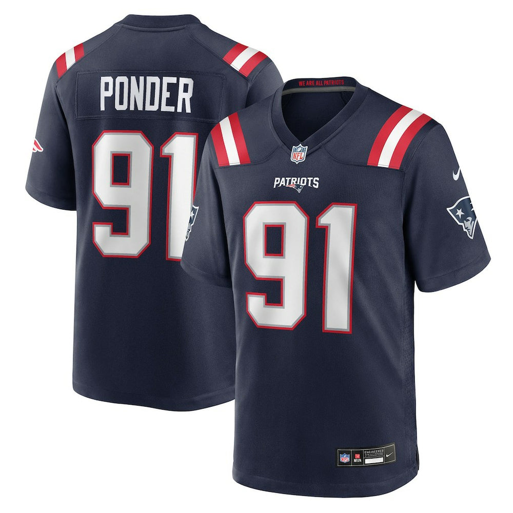 Elijah Ponder New England Patriots Team Game Jersey Navy - Nike