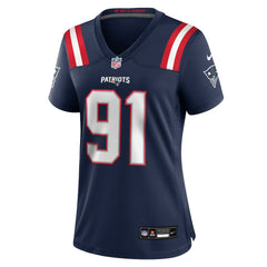 Elijah Ponder New England Patriots Women's Team Game Jersey Navy - Nike