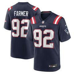 Joshua Farmer New England Patriots Team Game Jersey Navy - Nike