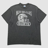 New Orleans Saints logo 7 90s T-Shirt Gray Vintage - Fanatics