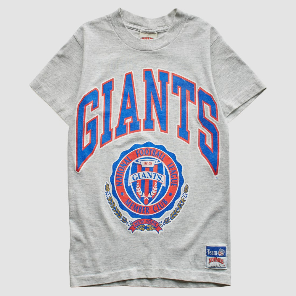 New York Giants Nutmeg Mills 90s T-Shirt Heather Gray Vintage - Fanatics