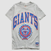 New York Giants Nutmeg Mills 90s T-Shirt Heather Gray Vintage - Fanatics