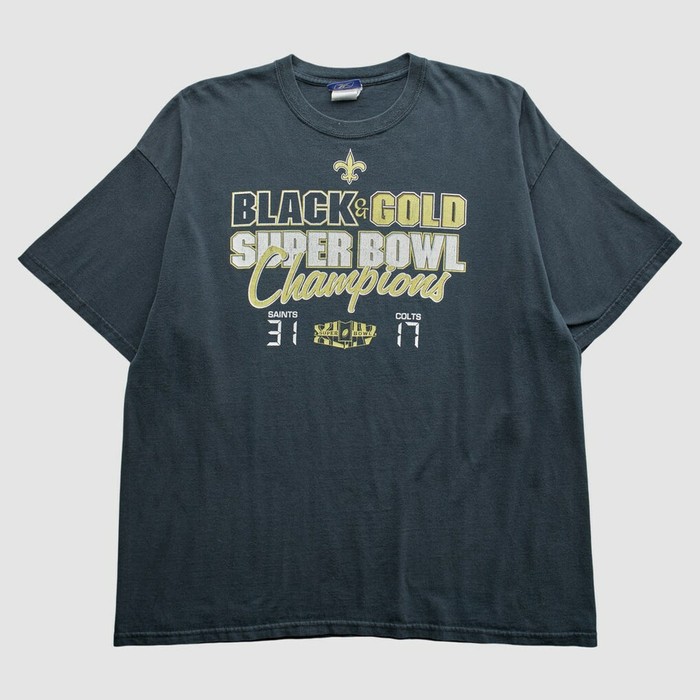 New Orleans Saints Reebok 2010 T-Shirt Black Vintage - Fanatics