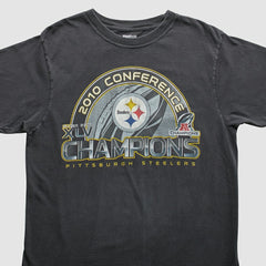 Pittsburgh Steelers Reebok 2010 T-Shirt Black Vintage - Fanatics