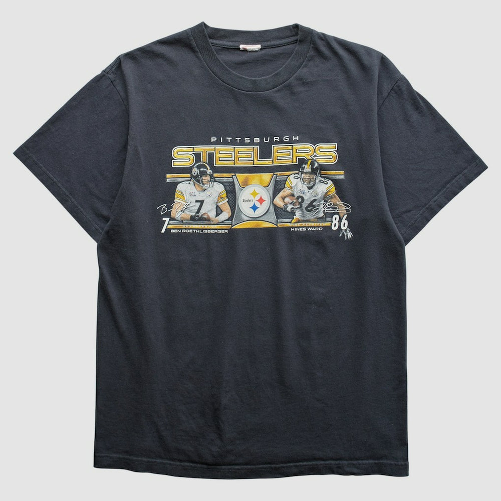 Pittsburgh Steelers 2000s T-Shirt Black Vintage - Fanatics