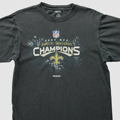 New Orleans Saints Reebok 2009 T-Shirt Black Vintage - Fanatics