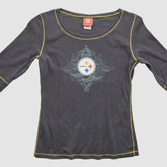 Pittsburgh Steelers NFL 2000s T-Shirt Gray Vintage - Fanatics