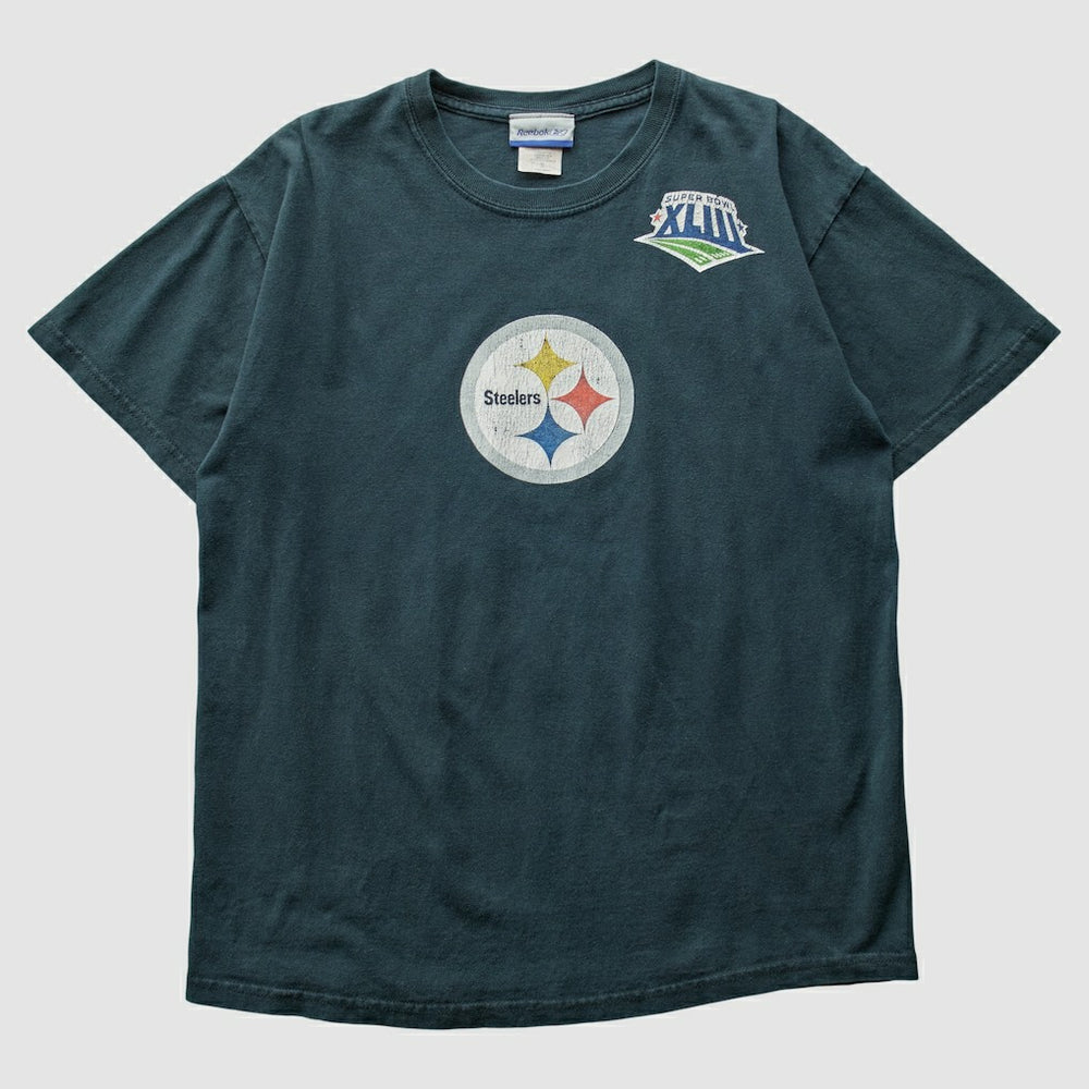 Pittsburgh Steelers Reebok 2009 T-Shirt Blue Vintage - Fanatics
