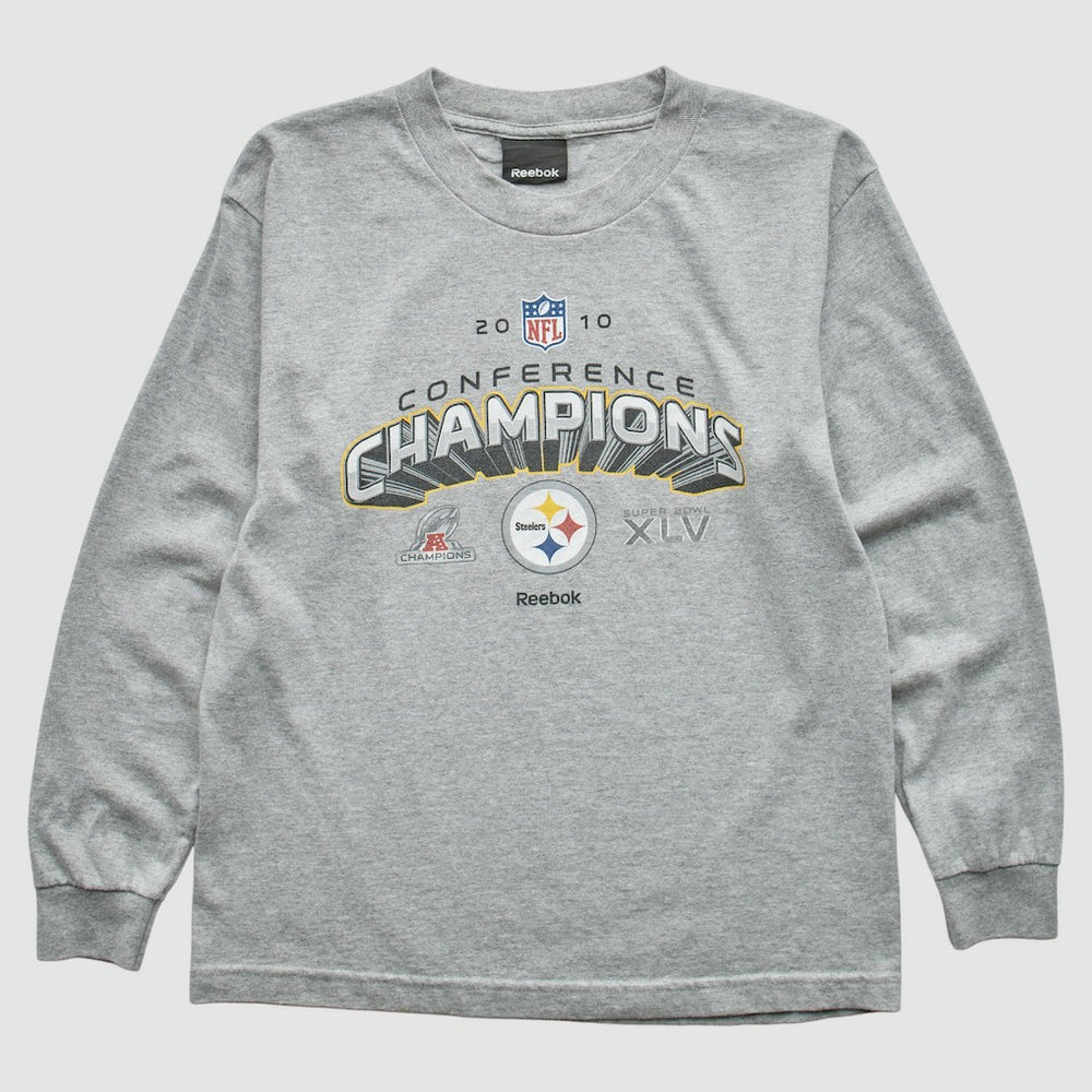 Pittsburgh Steelers Reebok 2010 Sweatshirt Gray Vintage - Fanatics