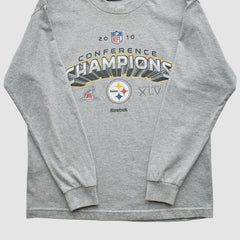 Pittsburgh Steelers Reebok 2010 Sweatshirt Gray Vintage - Fanatics