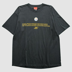 Pittsburgh Steelers Reebok 2000s T-Shirt Black Vintage - Fanatics