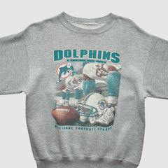 Miami Dolphins 90s Sweatshirt Gray Vintage - Fanatics