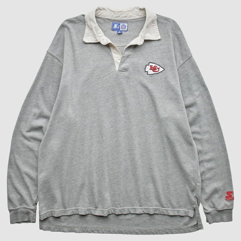 Kansas City Chiefs Starter 90s Sweatshirt Gray Vintage - Fanatics