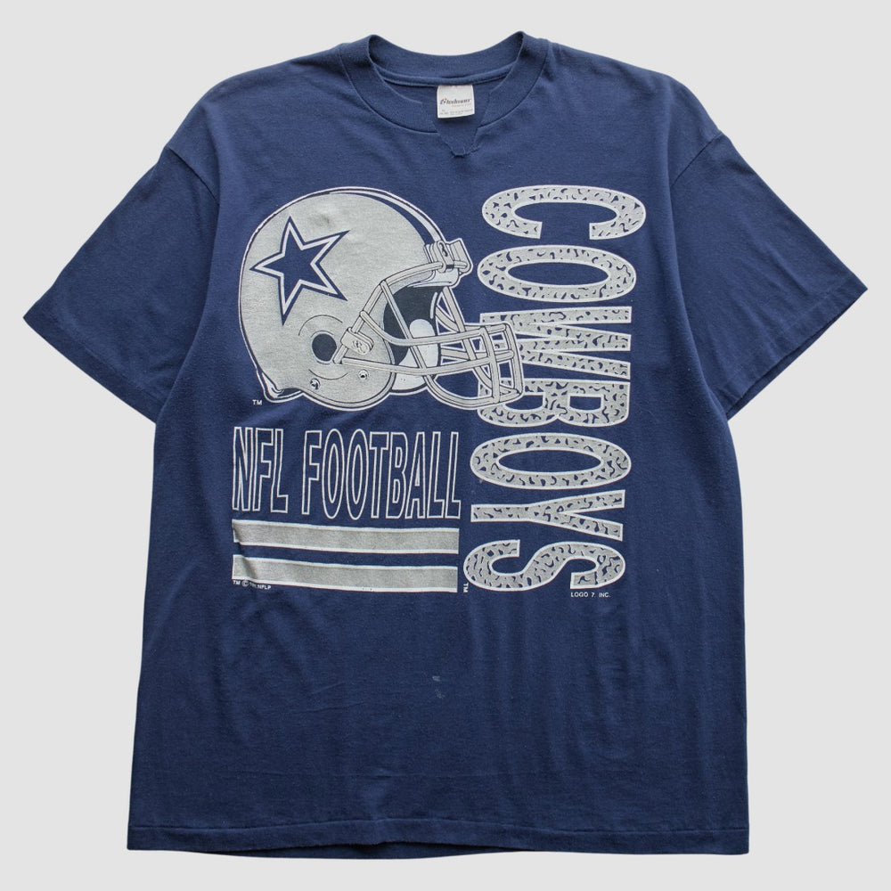 Dallas Cowboys Logo 7 1991 T-Shirt Navy Vintage - Fanatics