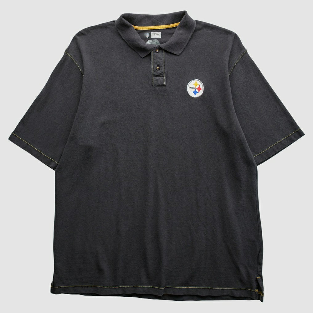 Pittsburgh Steelers 2010s Polo Black Vintage - Fanatics