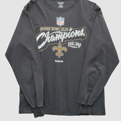 New Orleans Saints Reebok 2010 T-Shirt Black Vintage - Fanatics