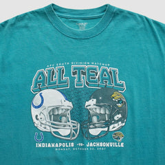 Indianapolis Colts vs. Jacksonville Jaguars Reebok 2007 T-Shirt Teal Vintage - Fanatics