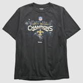 New Orleans Saints Reebok 2009 T-Shirt Black Vintage - Fanatics