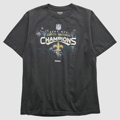 New Orleans Saints Reebok 2009 T-Shirt Black Vintage - Fanatics