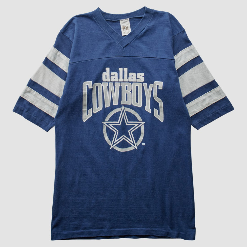 Dallas Cowboys Logo 7 80s T-Shirt Blue Vintage - Fanatics