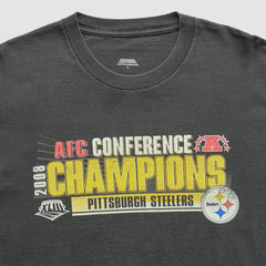 Pittsburgh Steelers 2008 T-Shirt Black Vintage - Fanatics