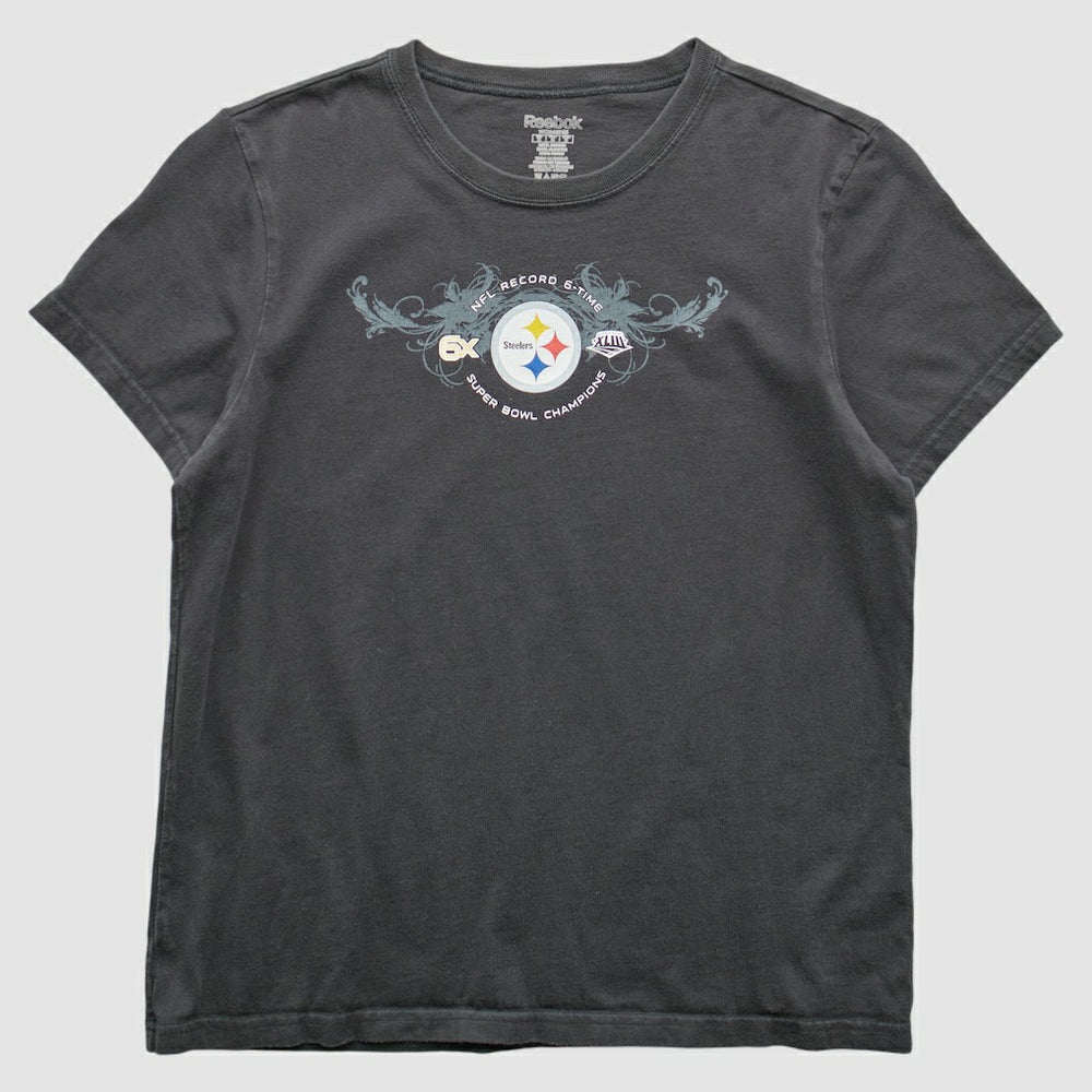 Pittsburgh Steelers Reebok 2009 T-Shirt Gray Vintage - Fanatics