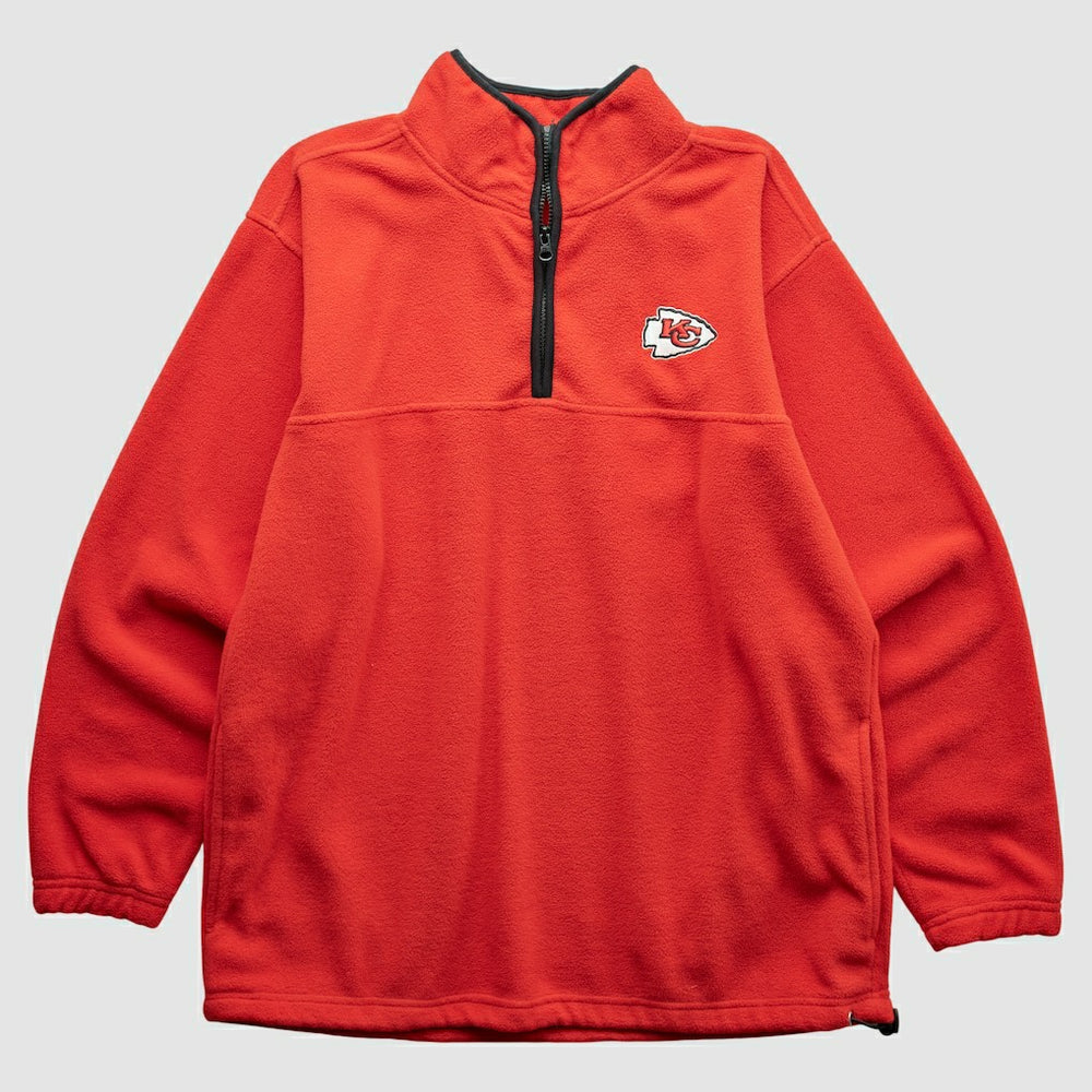 Kansas City Chiefs NFL 2000s 1/4 Zip Sweatshirt Red Vintage - Fanatics