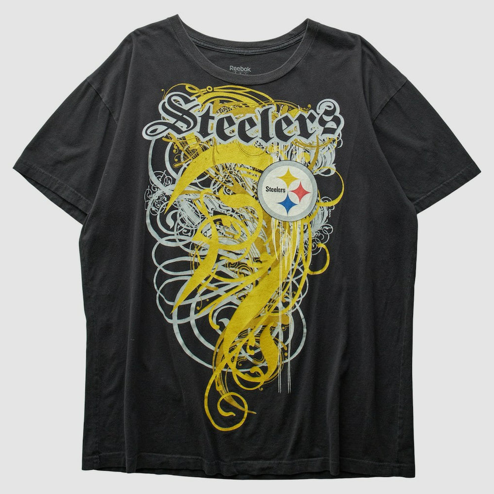 Pittsburgh Steelers Reebok 2000s T-Shirt Black Vintage - Fanatics