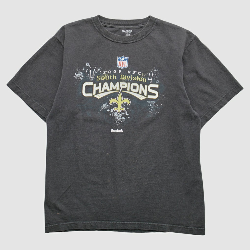 New Orleans Saints Reebok 2009 T-Shirt Black Vintage - Fanatics