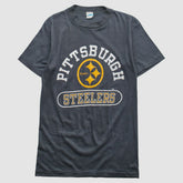 Pittsburgh Steelers Champion 80s T-Shirt Gray Vintage - Fanatics