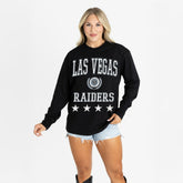 Las Vegas Raiders Gameday Couture Women's Oversized Everyday Star Long Sleeve T-Shirt Black - NFL