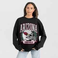 Arizona Cardinals Gameday Couture Women's Oversized Victory Lane Black Label Premium Fleece Sweatshirt Black - NFL