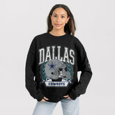 Dallas Cowboys Gameday Couture Women's Oversized Victory Lane Black Label Premium Fleece Sweatshirt Black - NFL