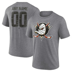Anaheim Ducks - Heritage Custom Tri-Blend T-Shirt Gray