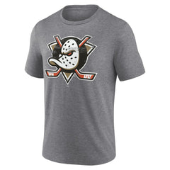 Anaheim Ducks - Heritage Custom Tri-Blend T-Shirt Gray