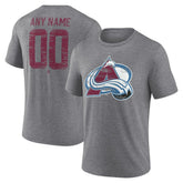 Colorado Avalanche - Heritage Custom Tri-Blend T-Shirt Gray