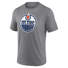 Edmonton Oilers - Heritage Custom Tri-Blend T-Shirt Gray