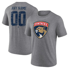 Florida Panthers - Heritage Custom Tri-Blend T-Shirt Gray