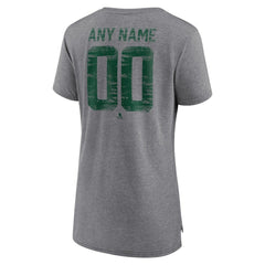 Minnesota Wild - Women's Heritage Custom Tri-Blend T-Shirt Gray