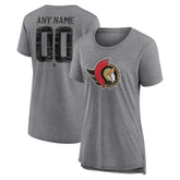Ottawa Senators - Women's Heritage Custom Tri-Blend T-Shirt Gray